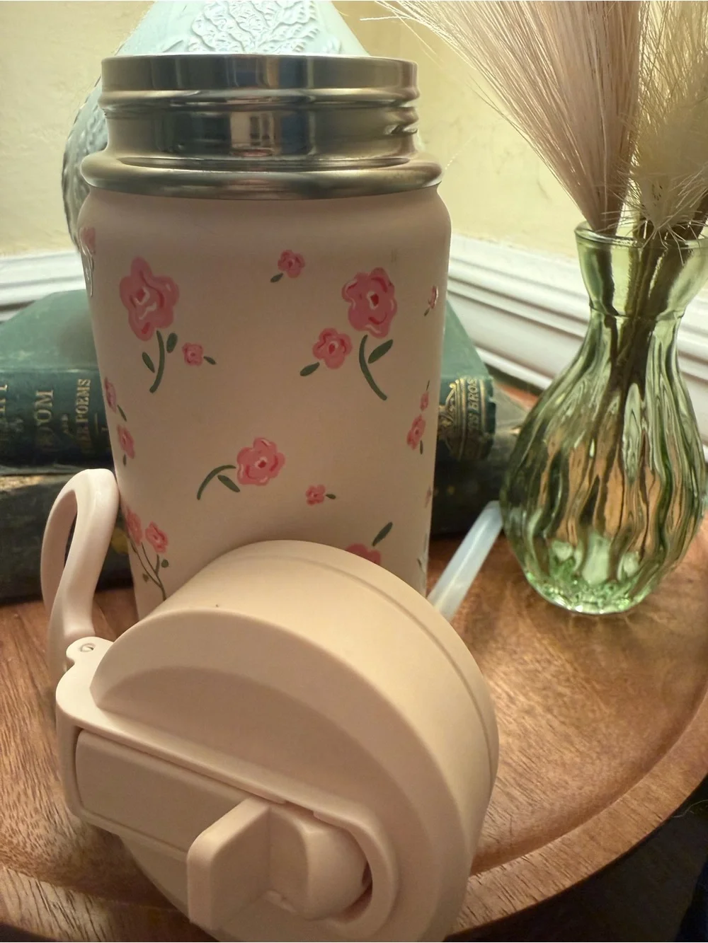 HydraPeak Pink Floral Insulated Water Bottle